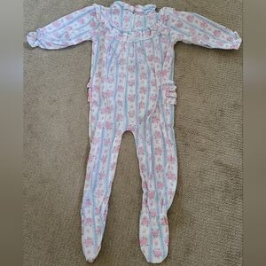 Her Majesty J.C.Penney Vintage Girl's Toddler Floral Footie Pajama